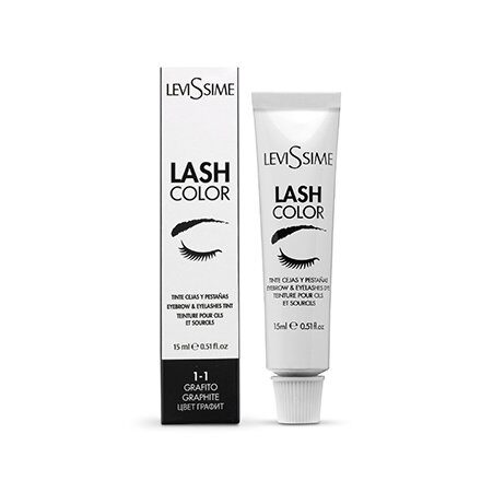 Levissime №1.1 Графит краска для бровей и ресниц Lash color 15мл.