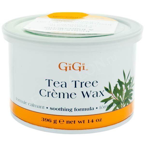 GIGI, tea tree creme wax, кремообразный воск с маслом чайного дерева. 396 г