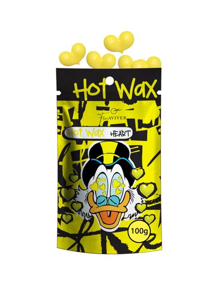 ВОСК ДЛЯ ДЕПИЛЯЦИИ БРОВЕЙ И ЛИЦА HOT WAX 100 G (ЖЕЛТЫЕ СЕРДЕЧКИ)